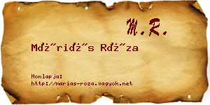 Máriás Róza névjegykártya
