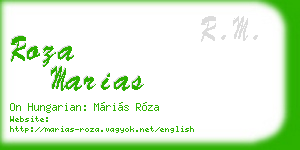 roza marias business card